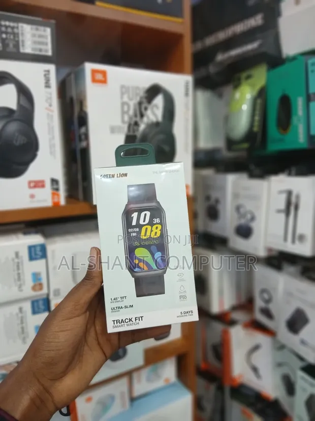 Green Lion Track Fit Smart Watch - Black - 1