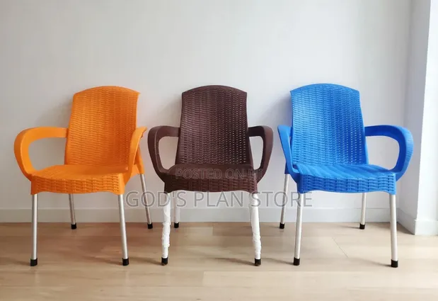 Brand New Plastic Chairs with Steel Legs - 1