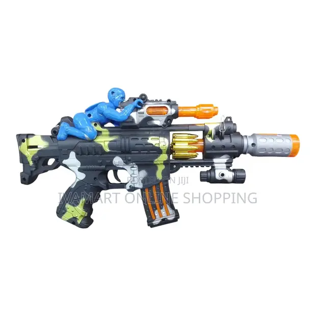 Military Toy Gun with Sound, Smoke & Vibration - 1