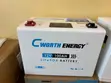 Cworth 12V 100Ah LiFePO4 Lithium Solar Battery with LCD - 1