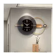 Modern Luxury Black and Gold Metal Wall Clock - 2
