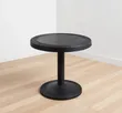 Round Black Rattan Plastic Table - 1