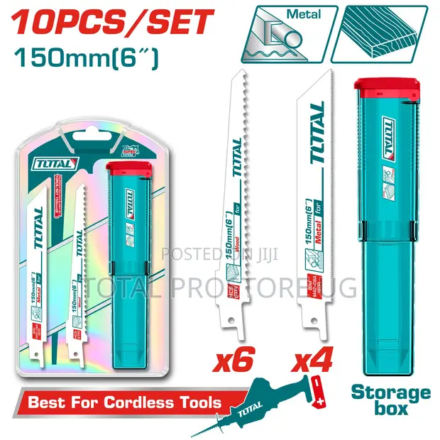 Total Tools Reciprocating Saw Blades Set (10 Pcs) - 1