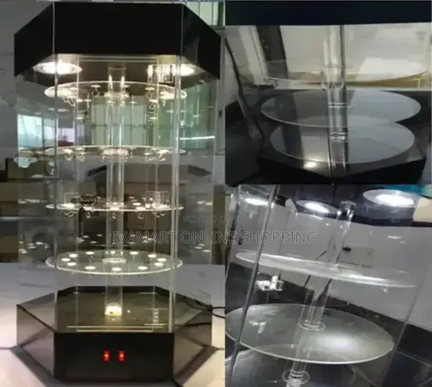 Electric Rotating LED Jewelry Display Stand - 1