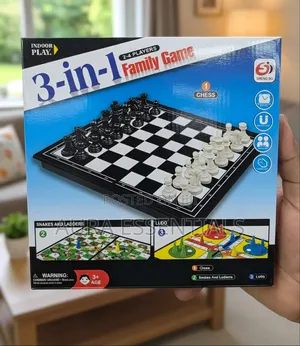 3-in-1 Family Board Game Set