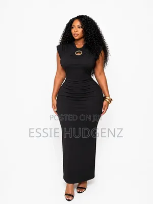 Women's Dress with Keyhole Neckline