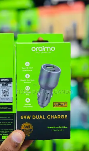 Oraimo Powerdrive 7691 Pro 69W Dual Fast Car Charger