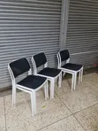 Black Perforated Plastic Dining Chairs (Set of 4) - 2