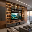 Custom Media Storage Feature Wall by Nearest Home - 1