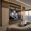 Custom Media Storage Feature Wall by Nearest Home - 2