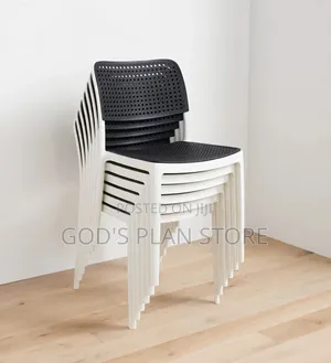 Plastic Dining Chairs (Set of 4) - Multicolored