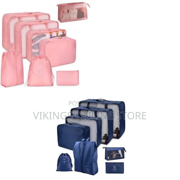 8-Piece Double Zipper Packing Cubes Set - 1