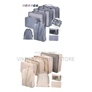 8-Piece Double Zipper Packing Cubes Set