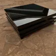 Black Center Table with Black Glass - 3
