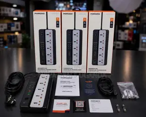 Porodo 5 AC Universal Power Strip 3000W, 9 USB PD35W, QC20W, 24H Timer