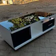 White and Black Glass Center Table - 3