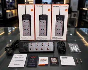 Porodo 3000W Universal Power Strip with 7 AC Sockets & 6 USB Ports