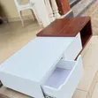Brown and White Center Table - 3