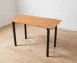 Wooden Foldable Dining Table with Metal Legs - 2