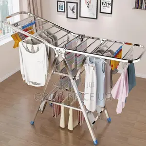 Heavy-Duty 3-Tier Foldable Stainless Steel Clothes Drying Rack