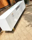 Wood-Mode TV Stand Unit - 8ft White - 1