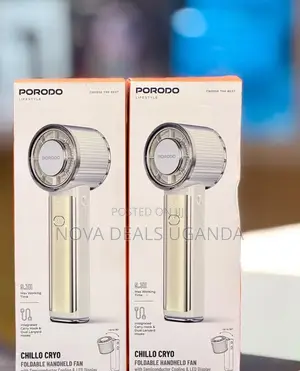 Porodo Chillo Cryo Foldable Handheld Fan - 3000mAh Rechargeable