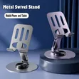 Aluminum Portable Desktop Phone Stand - Black - 2