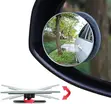 2x 2" Round HD Glass Convex Rear View Mirrors - 2