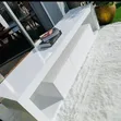 White TV Stand Unit for TVs up to 100 inches - 1