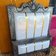 3x6 White Leather Bed Frame - 2