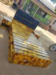 Pallet Bed (4x6) with Cushioned Headboard - 1