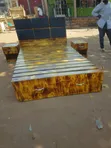 Pallet Bed (4x6) with Cushioned Headboard - 2