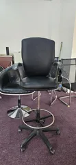 Adjustable Counter Leather Office Chair - 3