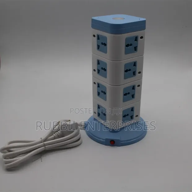 Vertical Anti-Static Power Socket with 12 Outlets & 3 USB Ports - 1