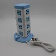 Vertical Anti-Static Power Socket with 12 Outlets & 3 USB Ports - 2