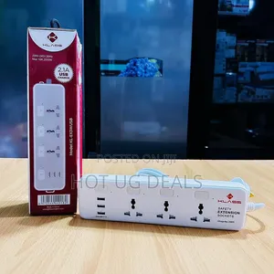3 AC Outlets Power Extension with 3 USB Ports, 2M Cable