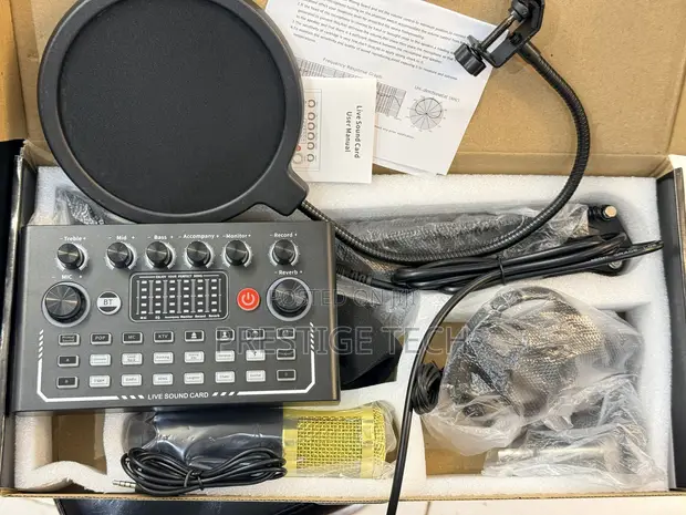 F009 Live Sound Card Set with Bluetooth Audio Mixer & Microphone - 1