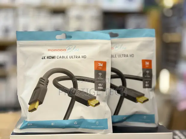 Porodo 3m 60Hz HDMI to HDMI Cable Ultra HD - 1