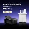 Oraimo PowerGaN 451 45W GaN Ultra Fast Wall Charger - 5