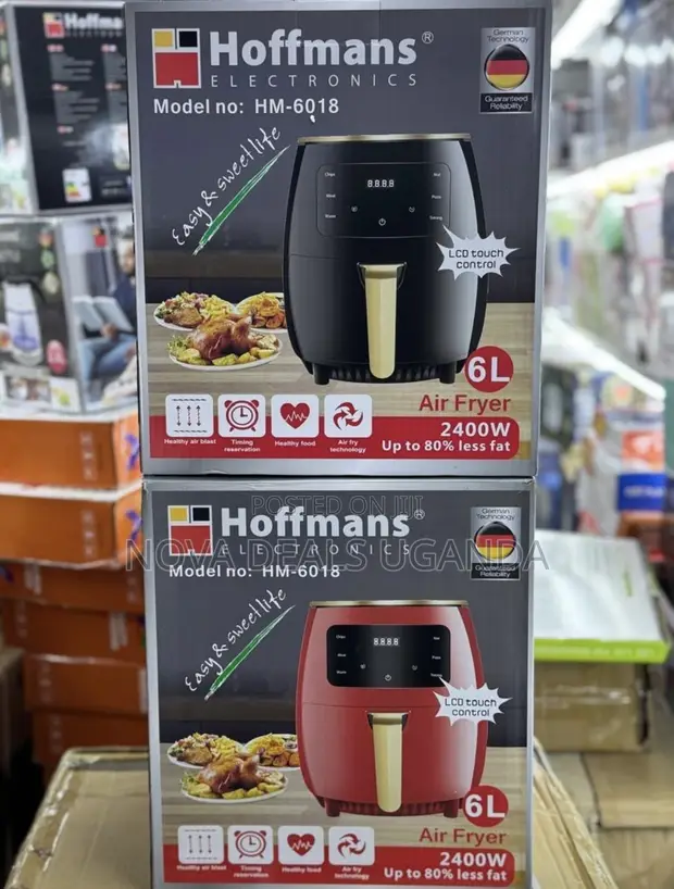 Hoffmans 6L Air Fryer 2400W with Touch Display (HM-6018) - 1