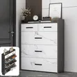 Modern 4-Tier Marble Color Shoe Cabinet - 2
