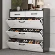 Modern 4-Tier Marble Color Shoe Cabinet - 3
