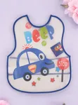 Sleeveless Waterproof Baby Bib with Rocket Graphic - 2