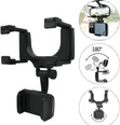 360 Universal Rotatable Car Rearview Mirror Phone Holder - 1