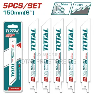 Total Tools Reciprocating Saw Blades for Metal 150mm (6") 18TPI (5pcs)