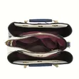 Women's Contrast Color Tote Bag with Crossbody Strap - 3