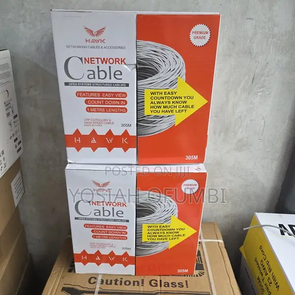 Hawk Category 6 UTP Indoor Ethernet Cable - 305m - 1