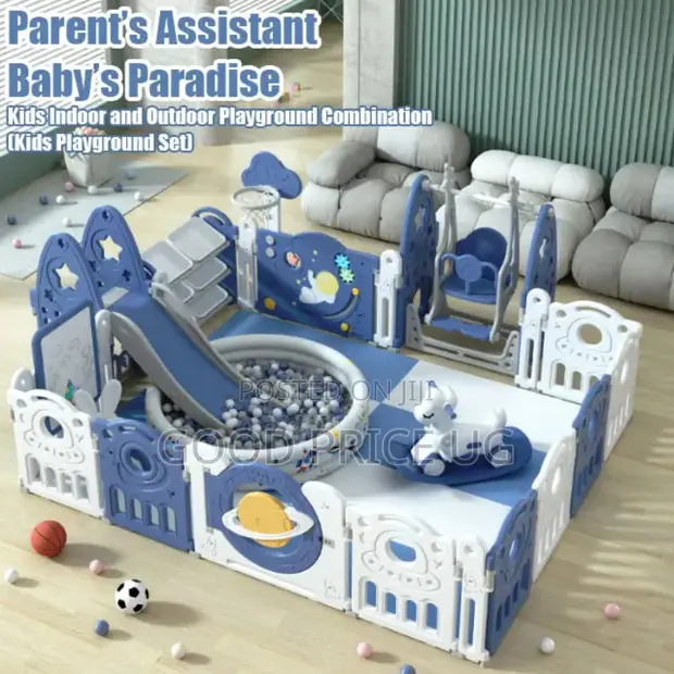 Space-Themed Multi-Activity Baby Playpen - 1