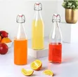 Glass Bottle Set with Airtight Flip Cap - 1