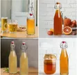 Glass Bottle Set with Airtight Flip Cap - 2